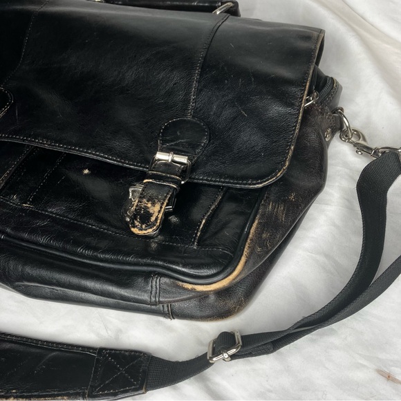 Wilson’s Leather vtg leather briefcase distressed - Picture 5 of 9